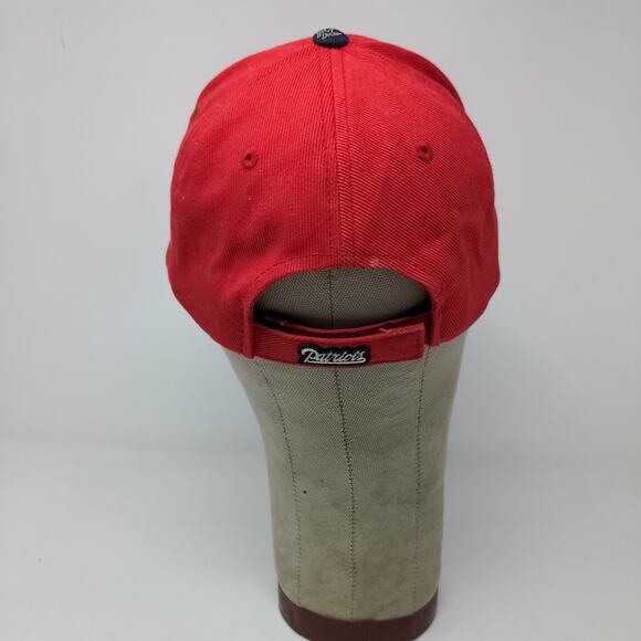 Reebok NFL Football New England Patriots Strapback Hat Red Embroidered Logo - Picture 7 of 13